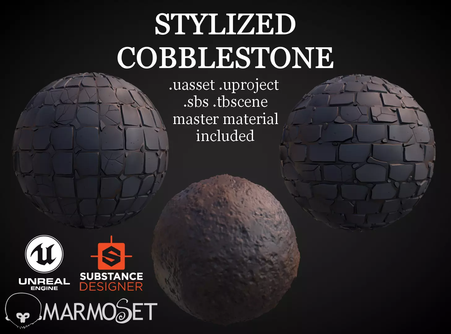 Stylized Cobblestone Material Pack Texture_0