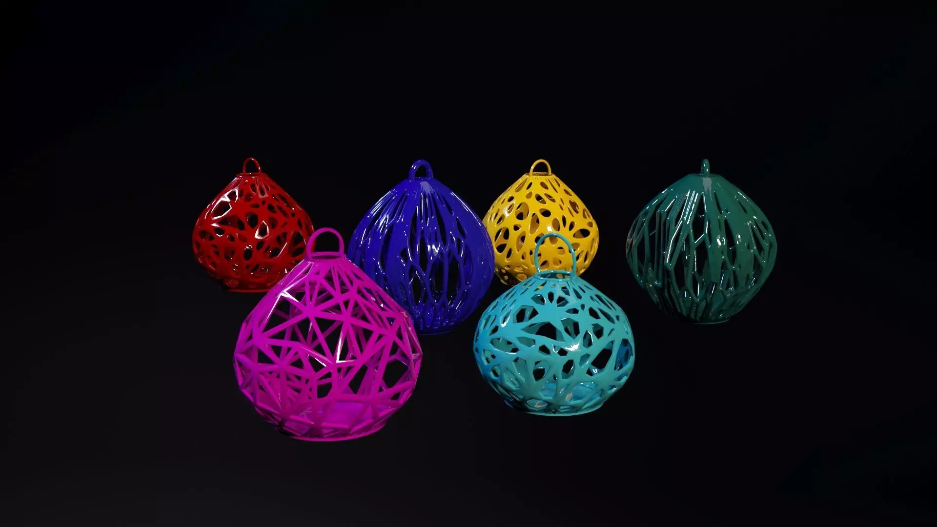 set of christmas balls 3D print model_0
