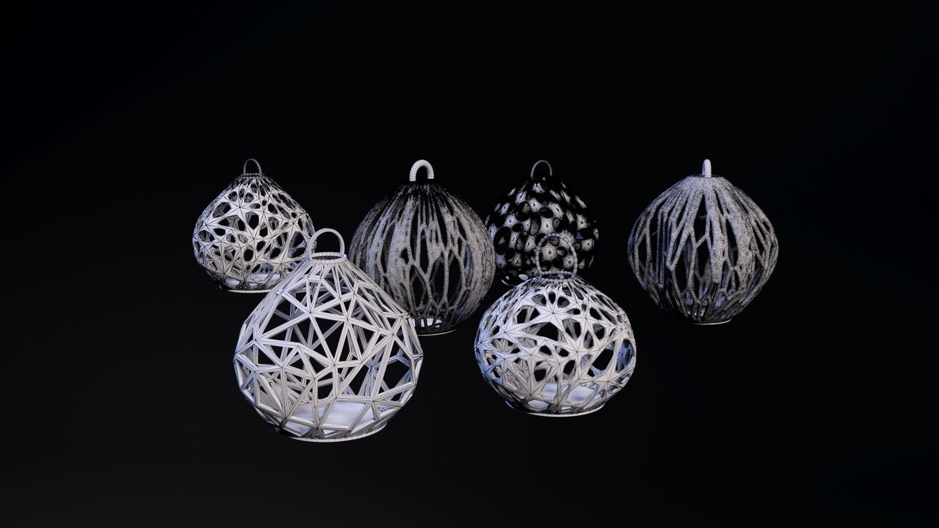 set of christmas balls 3D print model_5