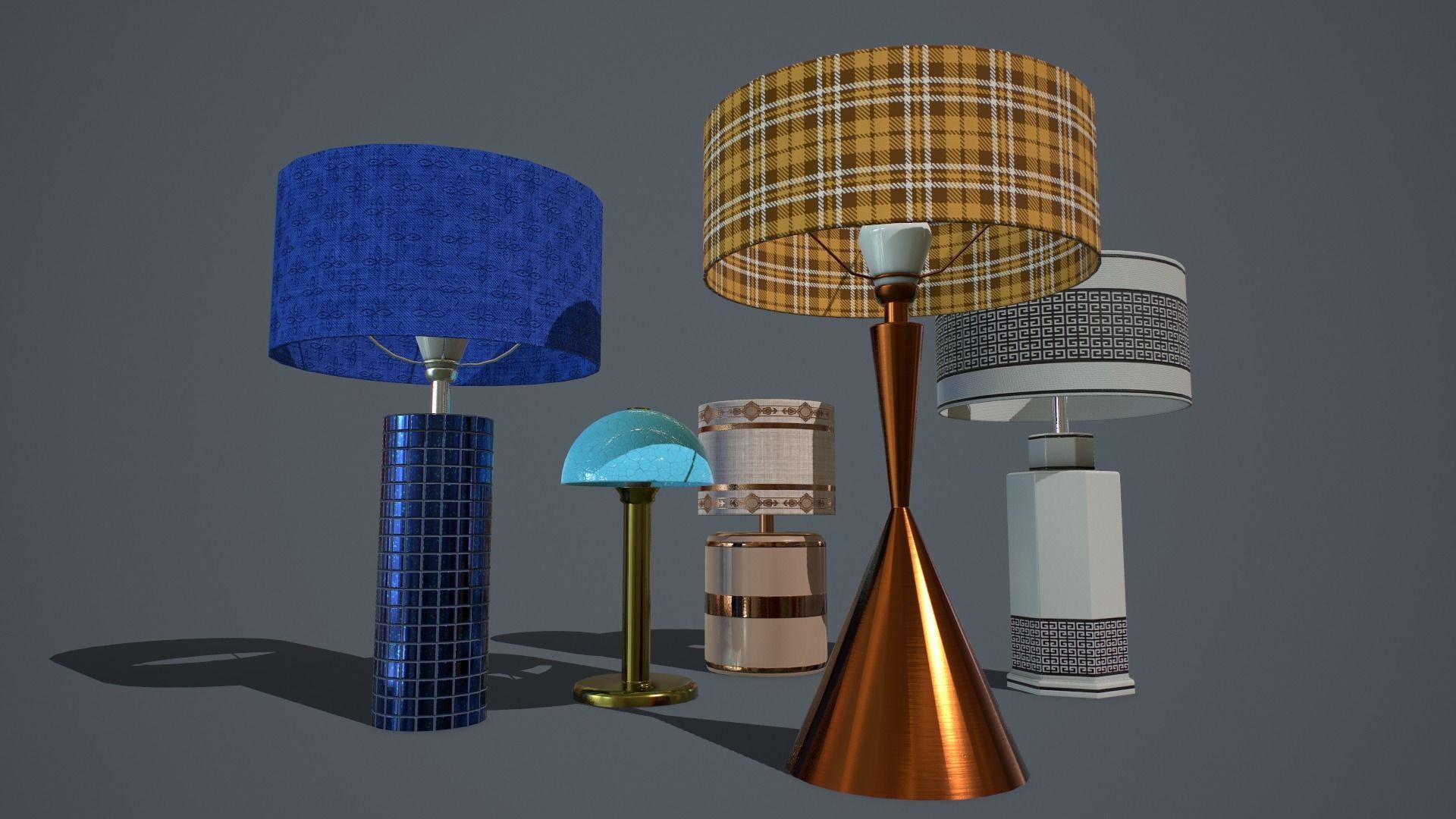 Lamps PBR Low-poly 3D model_0