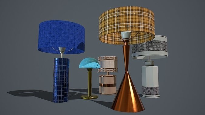 Lamps PBR Low-poly 3D model