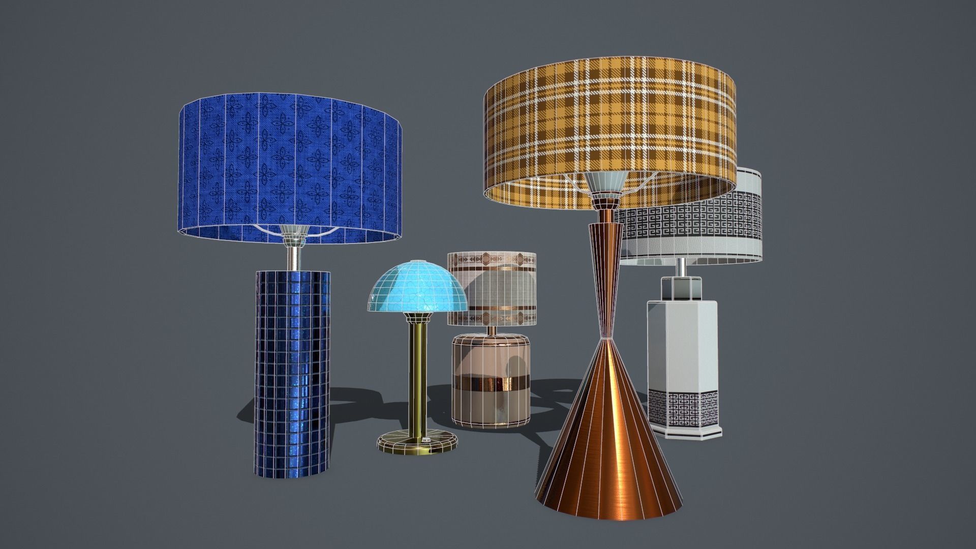 Lamps PBR Low-poly 3D model_7