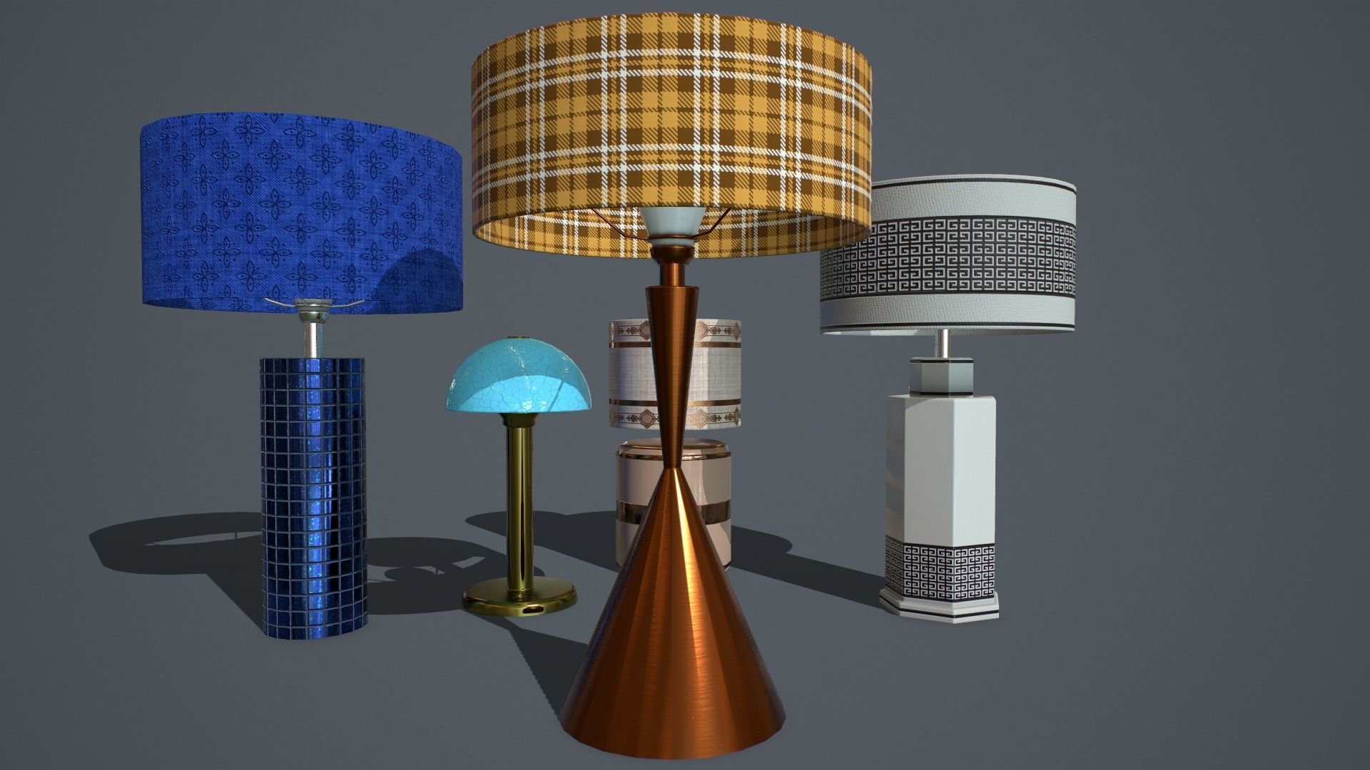 Lamps PBR Low-poly 3D model_1