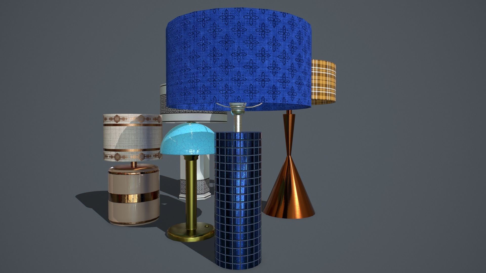 Lamps PBR Low-poly 3D model_3
