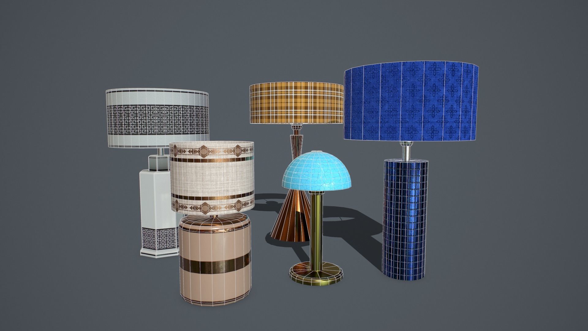 Lamps PBR Low-poly 3D model_8
