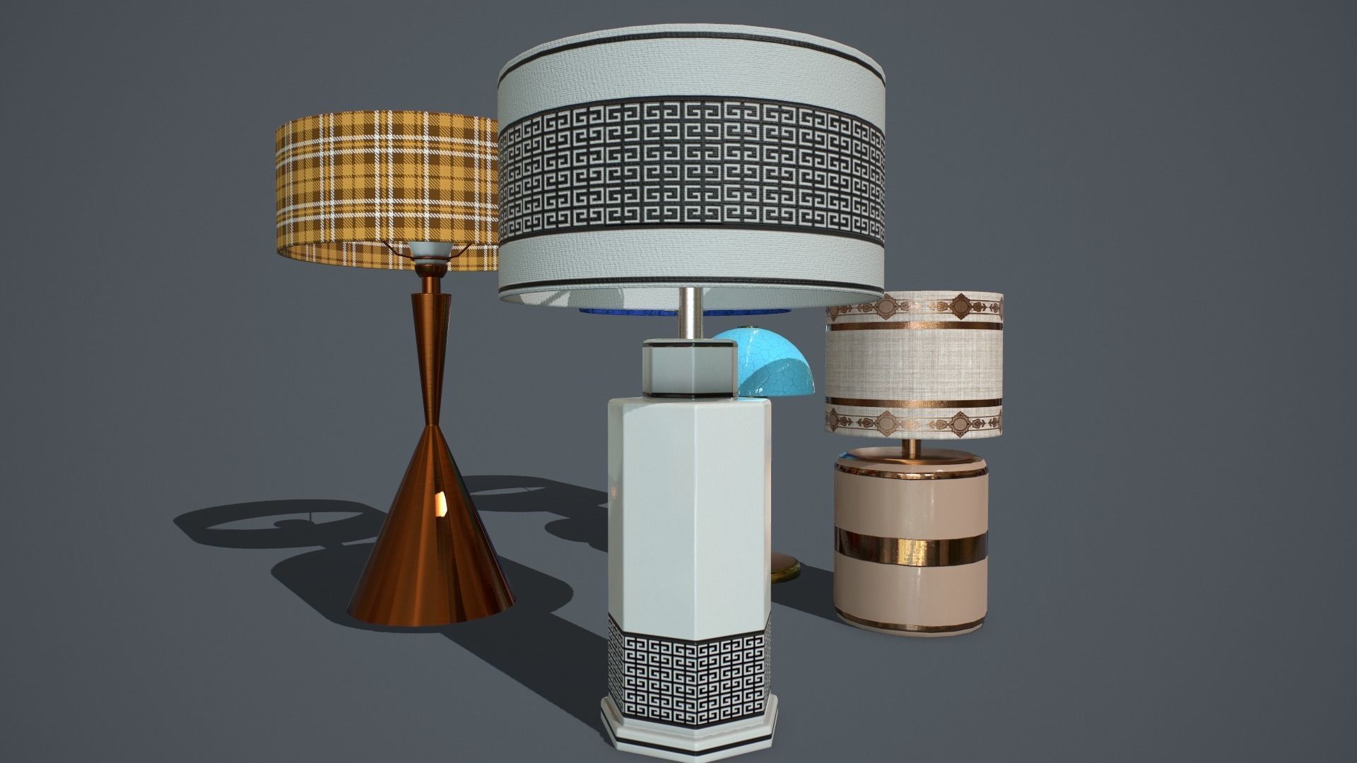 Lamps PBR Low-poly 3D model_2