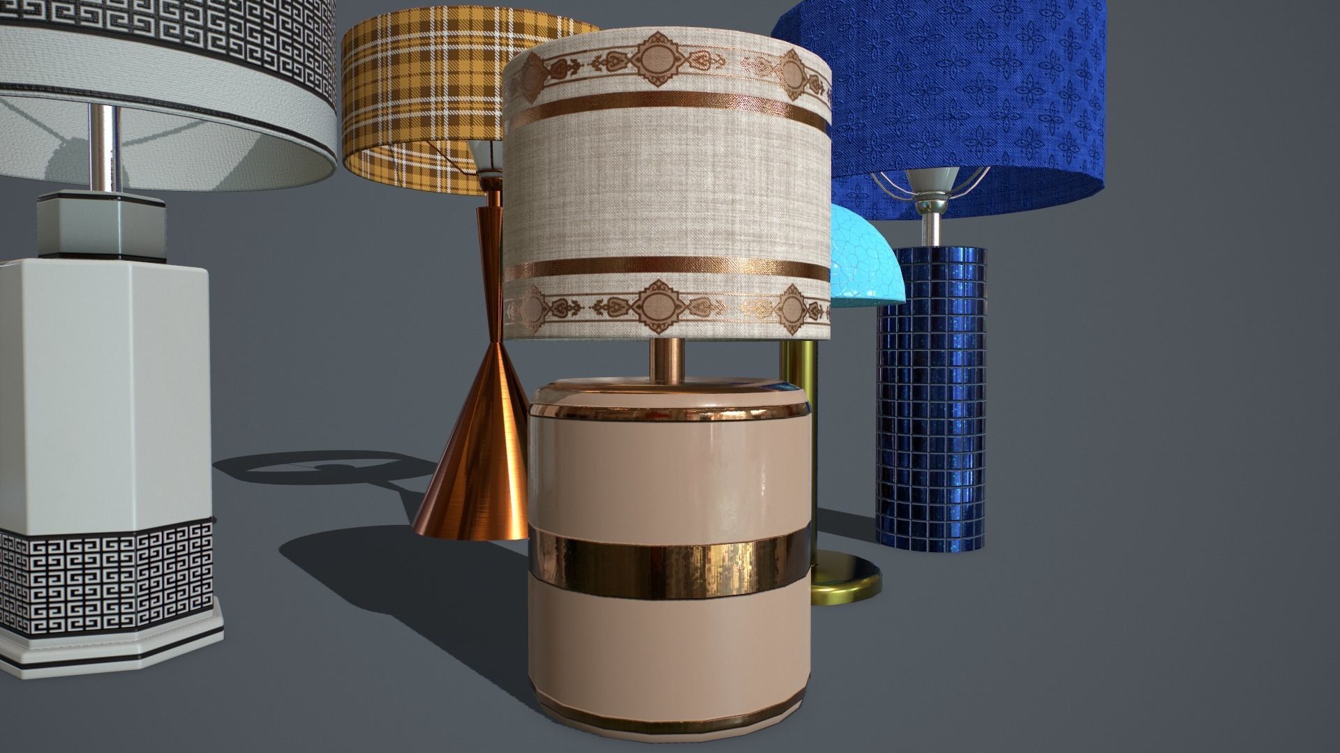 Lamps PBR Low-poly 3D model_5