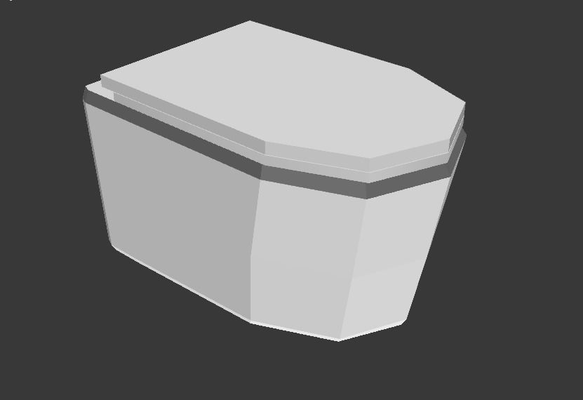 Toilet Model Low-poly 3D model_4