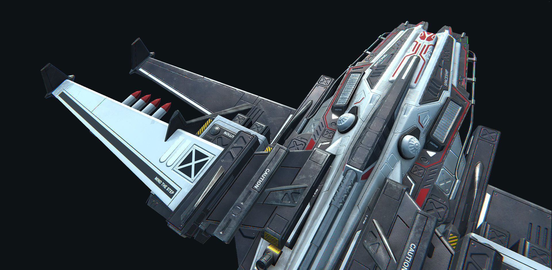 PBR Modular Spaceships v1 Low-poly 3D model_29