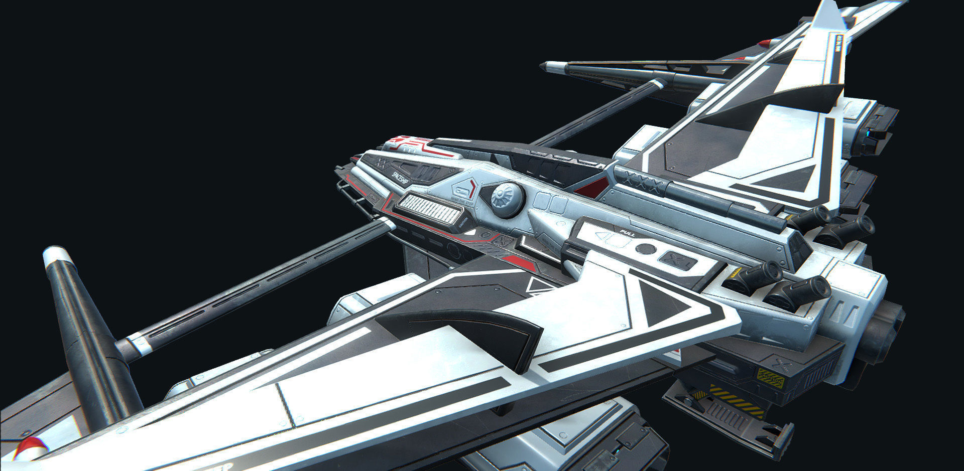 PBR Modular Spaceships v1 Low-poly 3D model_12
