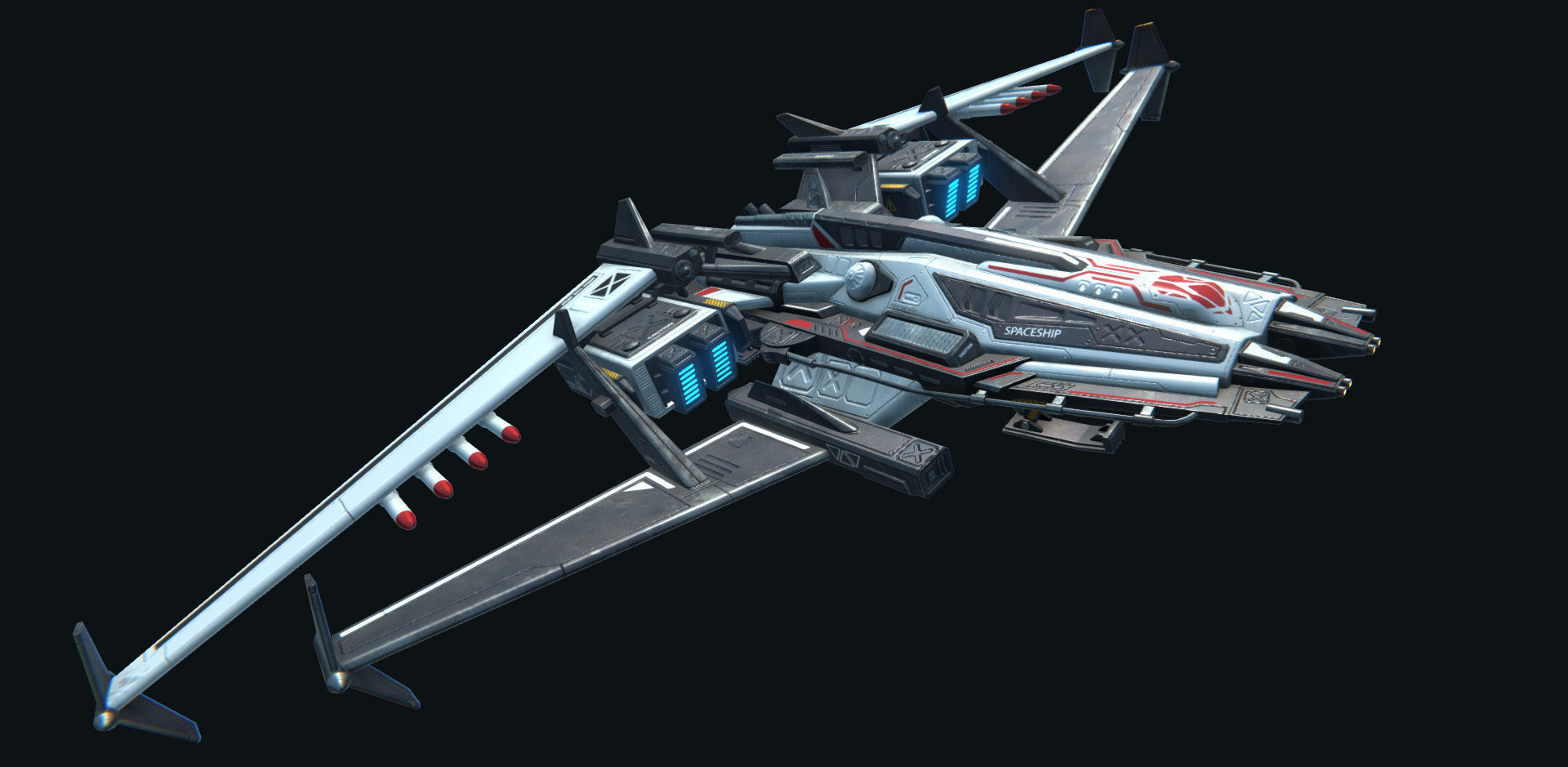 PBR Modular Spaceships v1 Low-poly 3D model_7