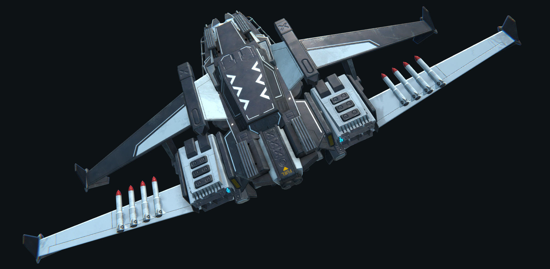 PBR Modular Spaceships v1 Low-poly 3D model_6