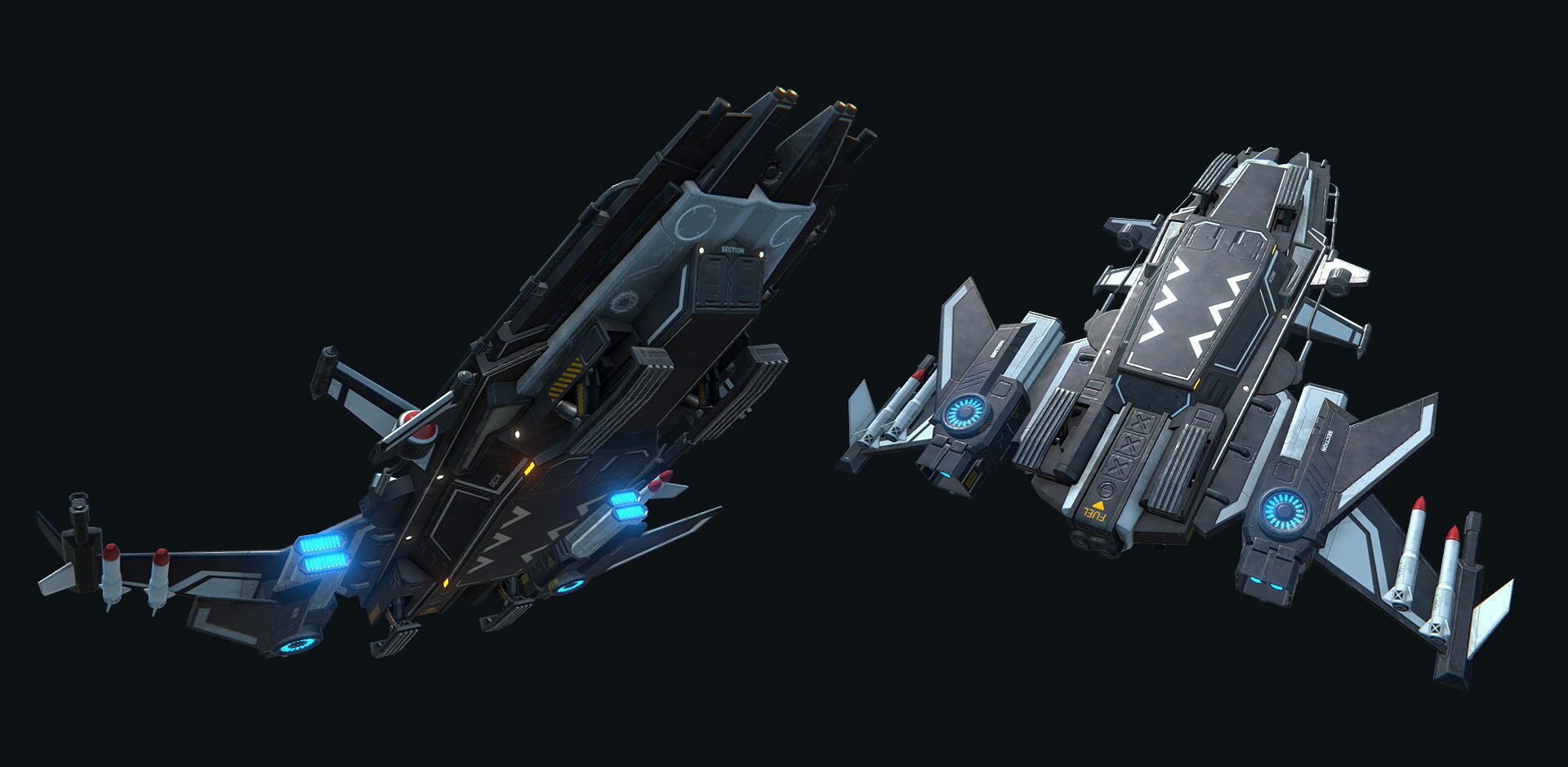 PBR Modular Spaceships v1 Low-poly 3D model_21