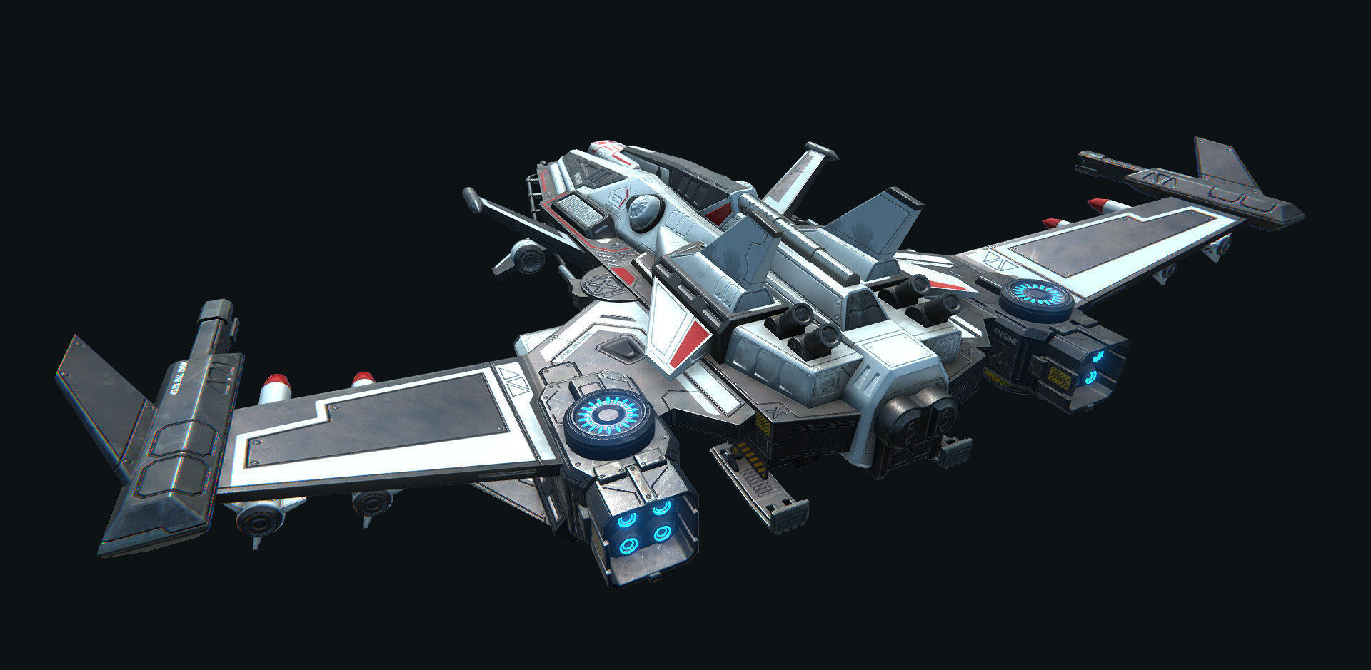 PBR Modular Spaceships v1 Low-poly 3D model_22