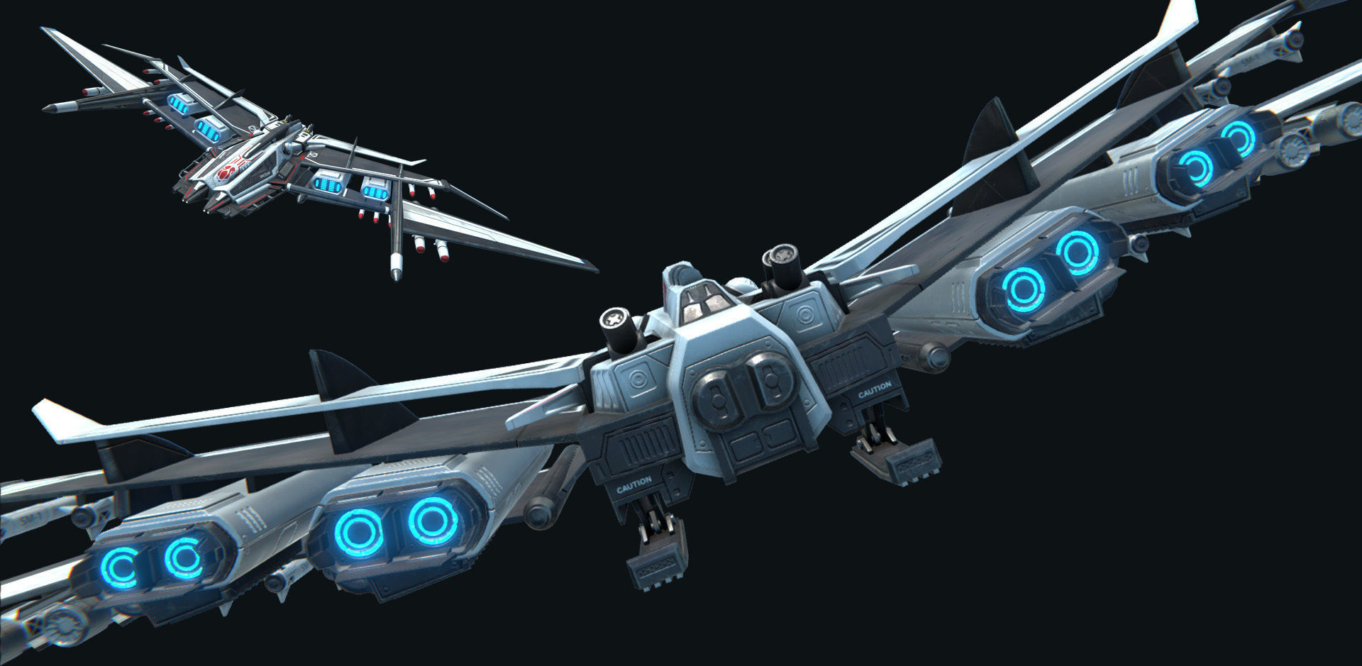 PBR Modular Spaceships v1 Low-poly 3D model_16