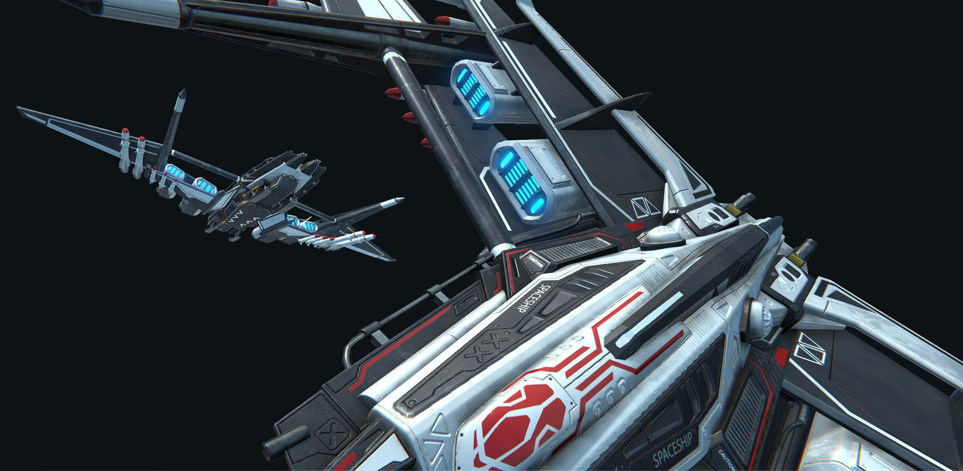 PBR Modular Spaceships v1 Low-poly 3D model_11