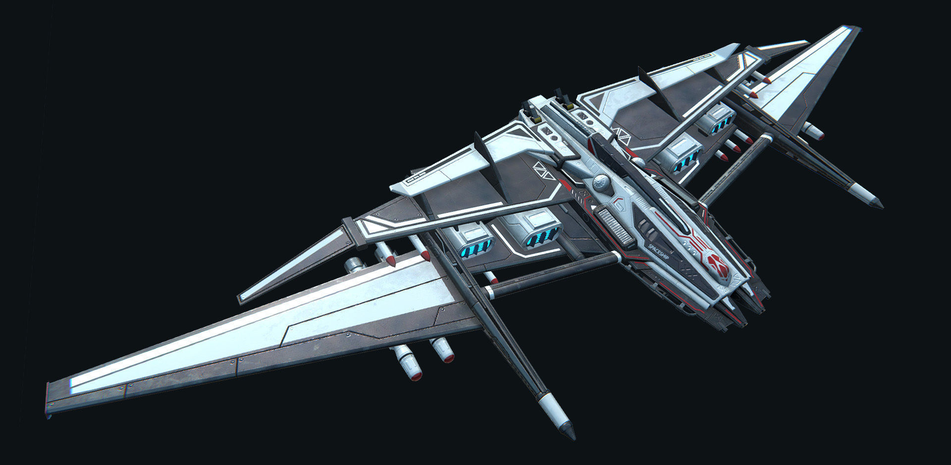 PBR Modular Spaceships v1 Low-poly 3D model_18