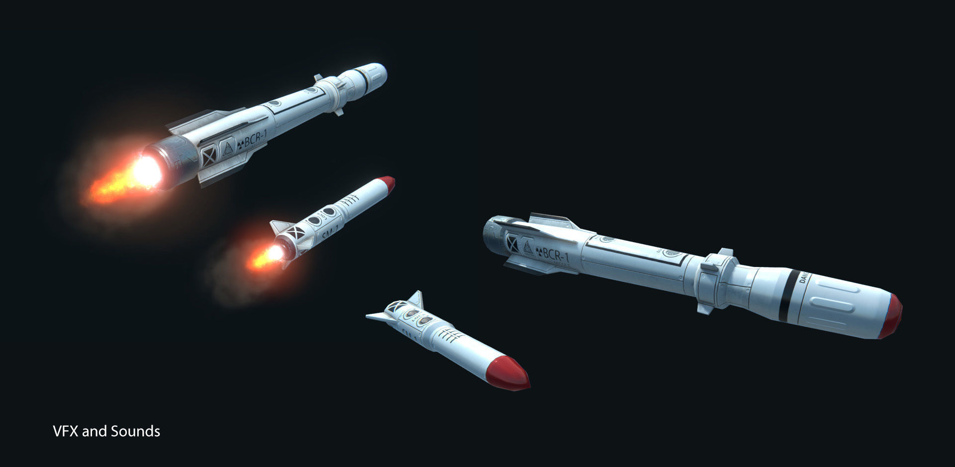 PBR Modular Spaceships v1 Low-poly 3D model_24