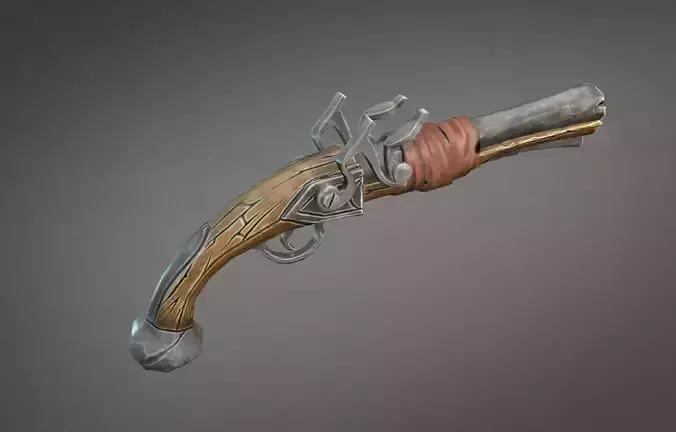 Stylized pirate pistol