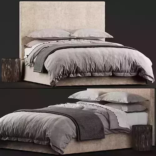 Restoration Hardware PARSONS SLIPCOVERED BED 3D model