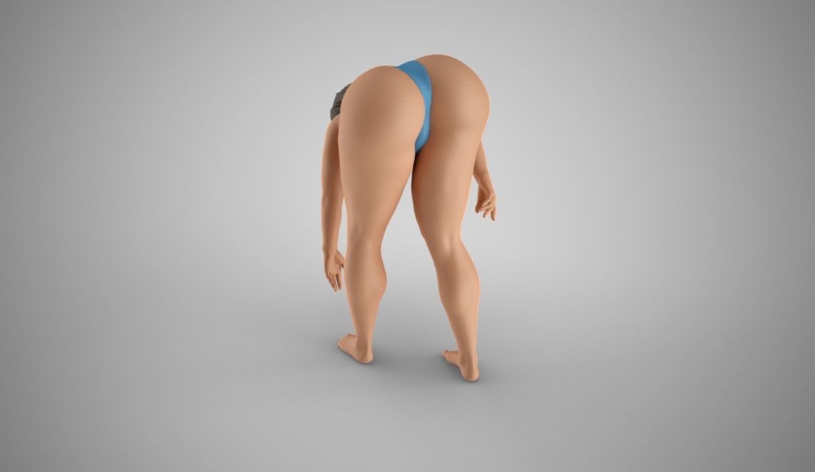 Woman Bending Over 3D print model_6