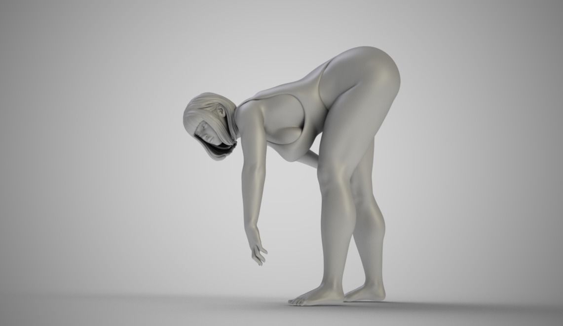 Woman Bending Over 3D print model_3