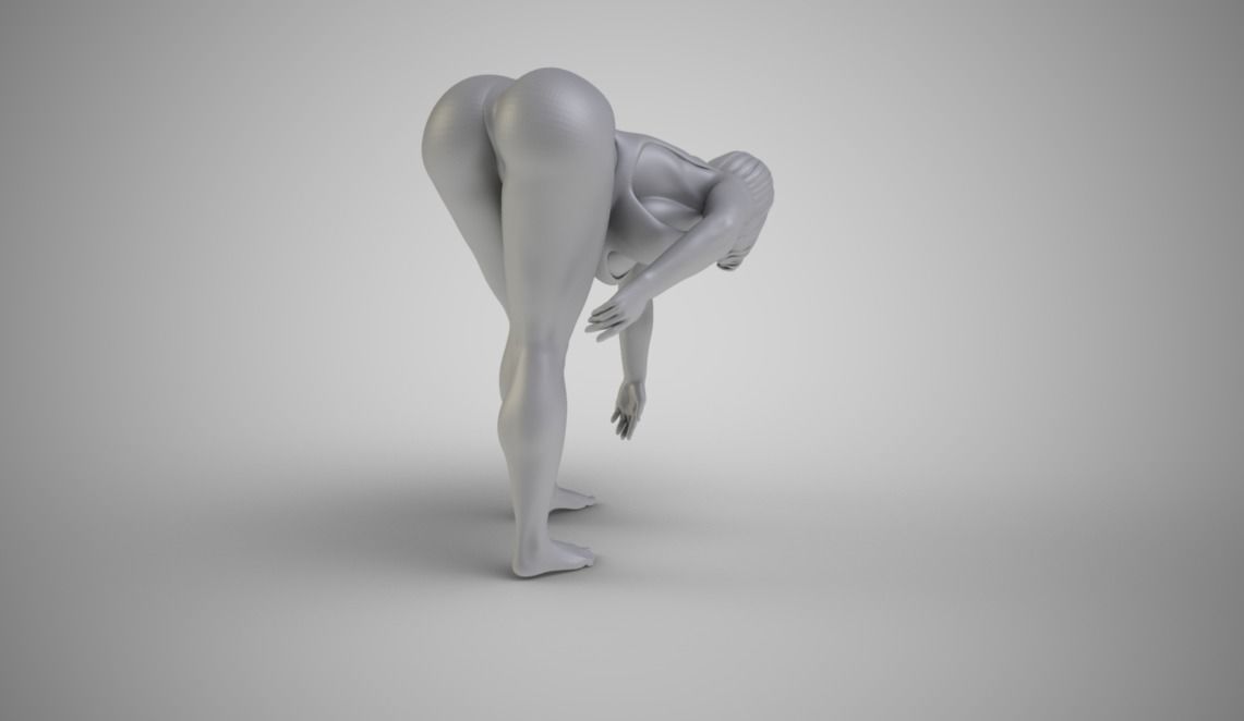 Woman Bending Over 3D print model_4