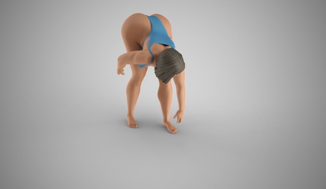 Woman Bending Over 3D print model_10
