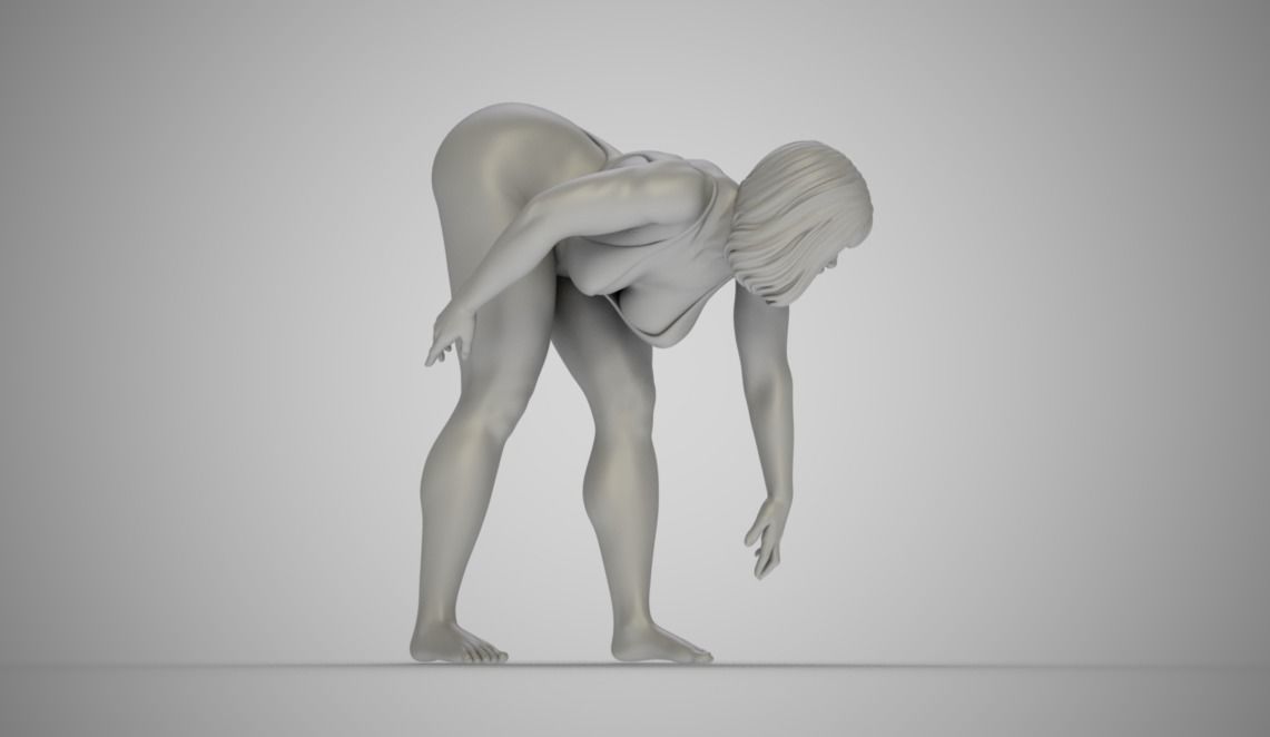 Woman Bending Over 3D print model_2