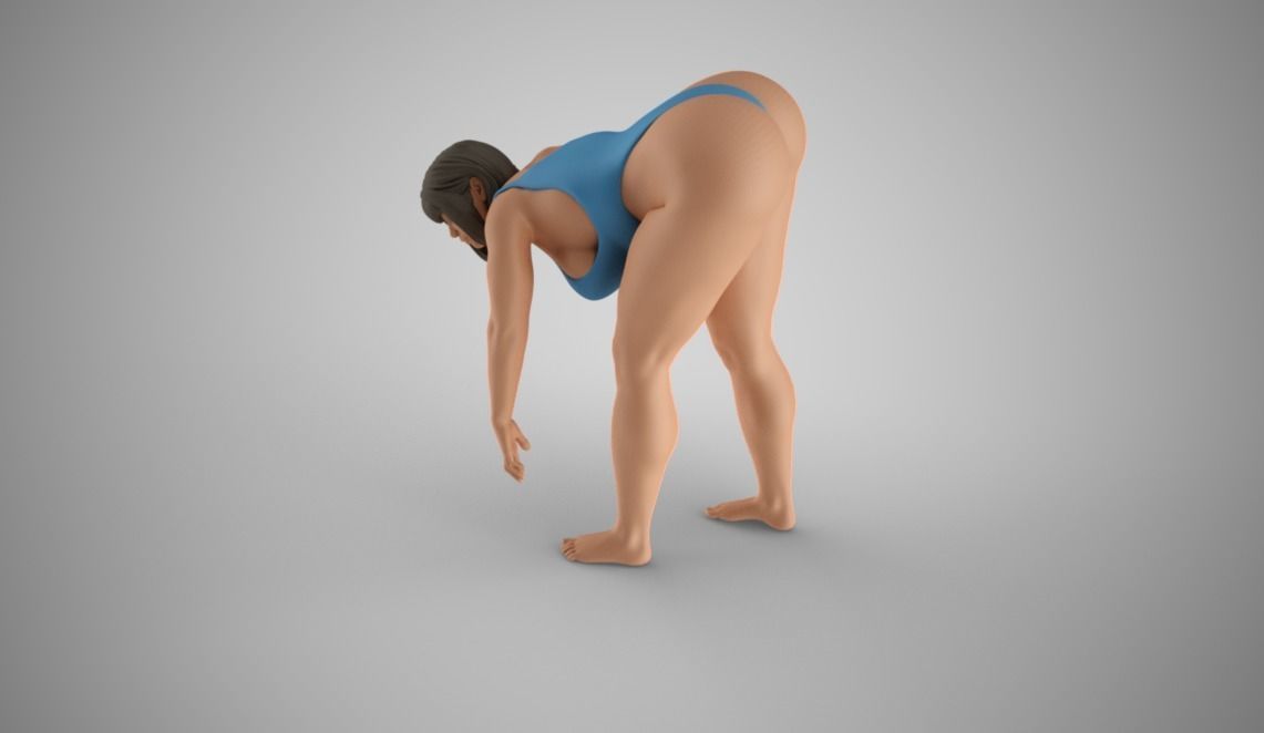 Woman Bending Over 3D print model_5