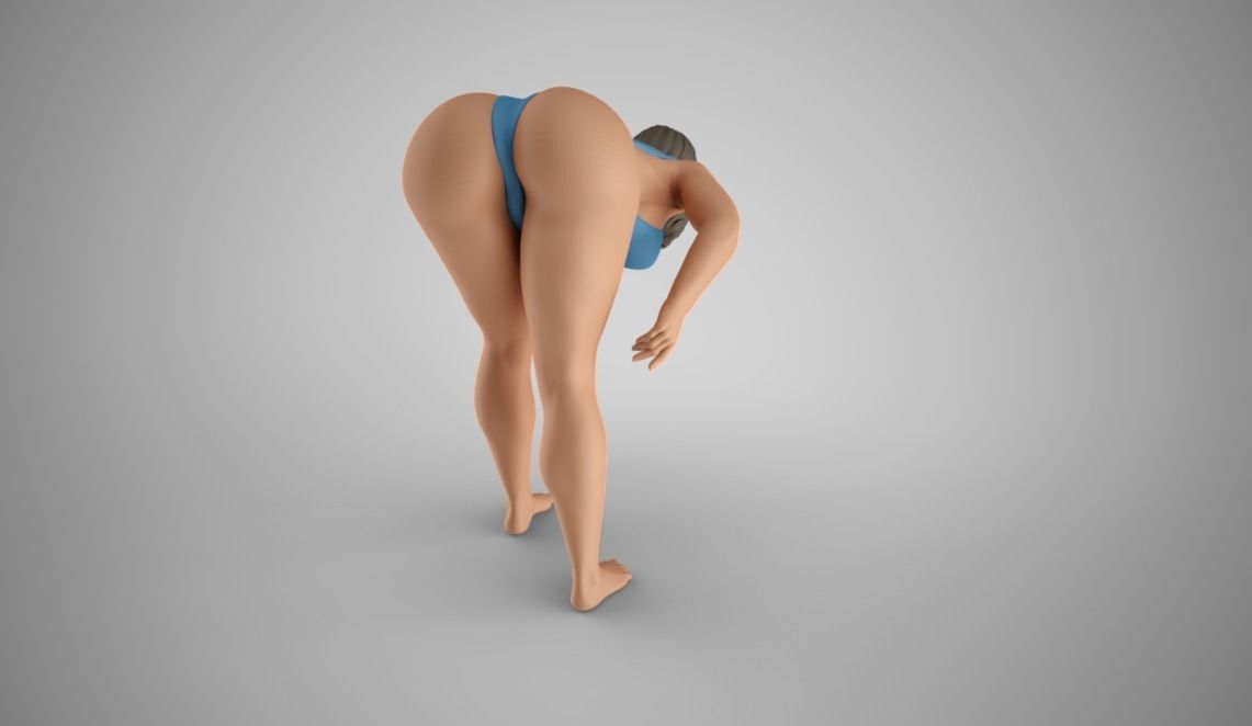 Woman Bending Over 3D print model_7