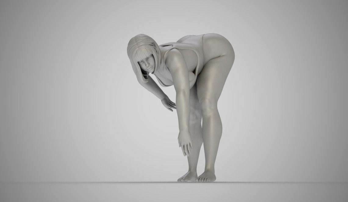 Woman Bending Over 3D print model_1