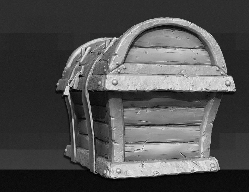 3D Treasure Chest - High Poly 3D model_1
