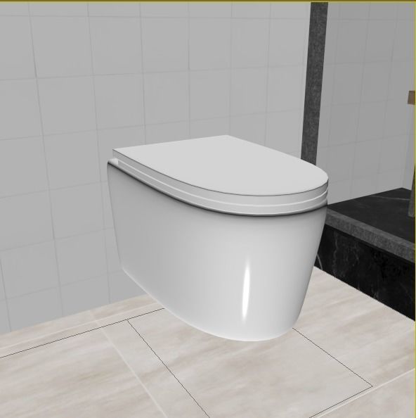 Toilet and Bathtub Model 3D Model Collection_7