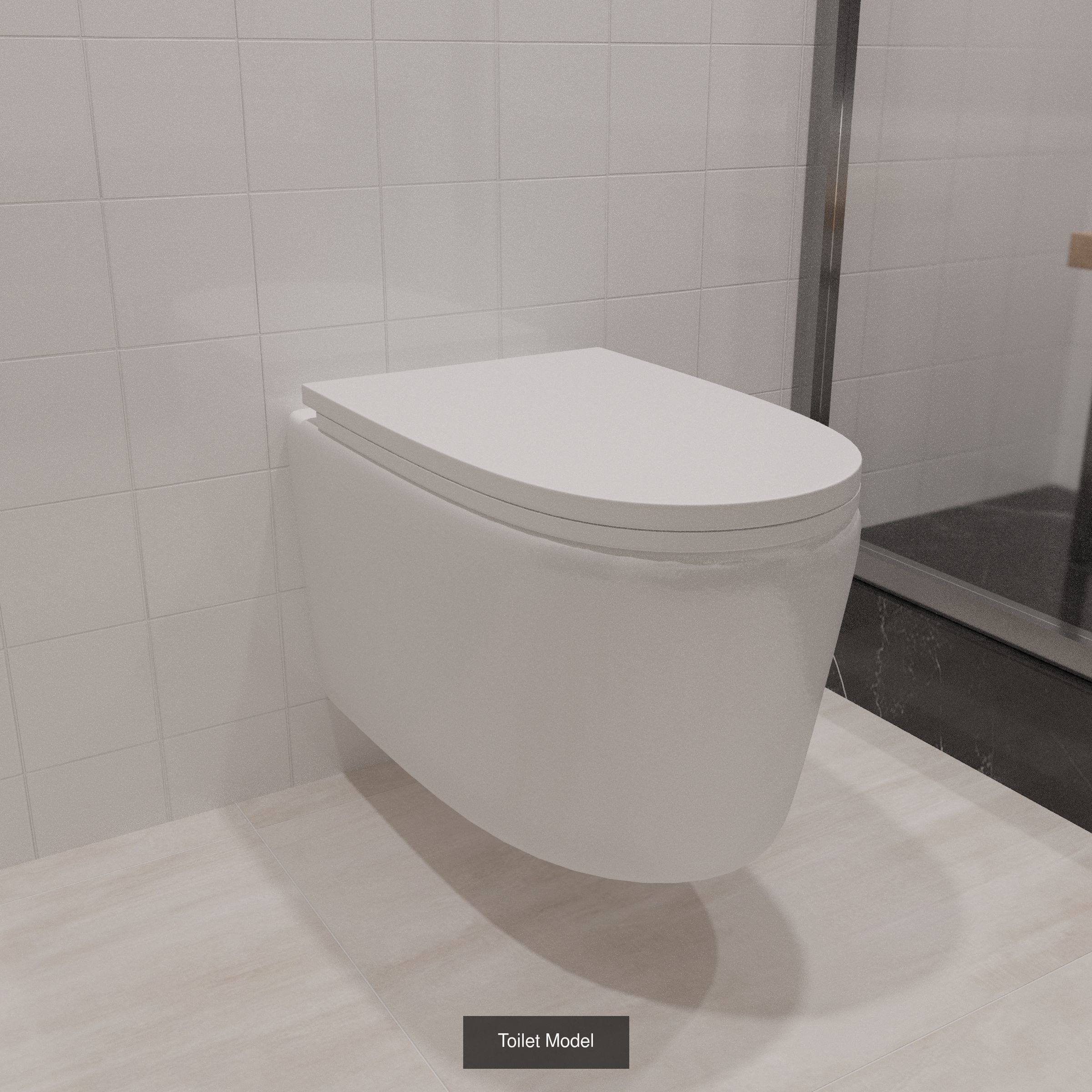 Toilet and Bathtub Model 3D Model Collection_2