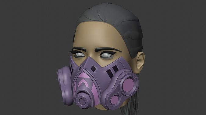 True Damage Akali mask 3D print model