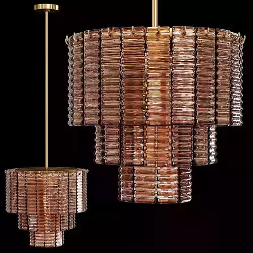 Restoration Hardware SIRENE PENDANT Brass Smoke Glass