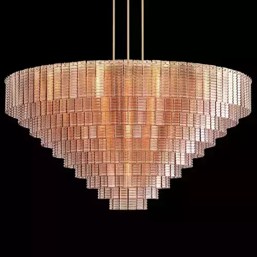 RH SIRENE ROUND CHANDELIER 65 Brass Clear Glass