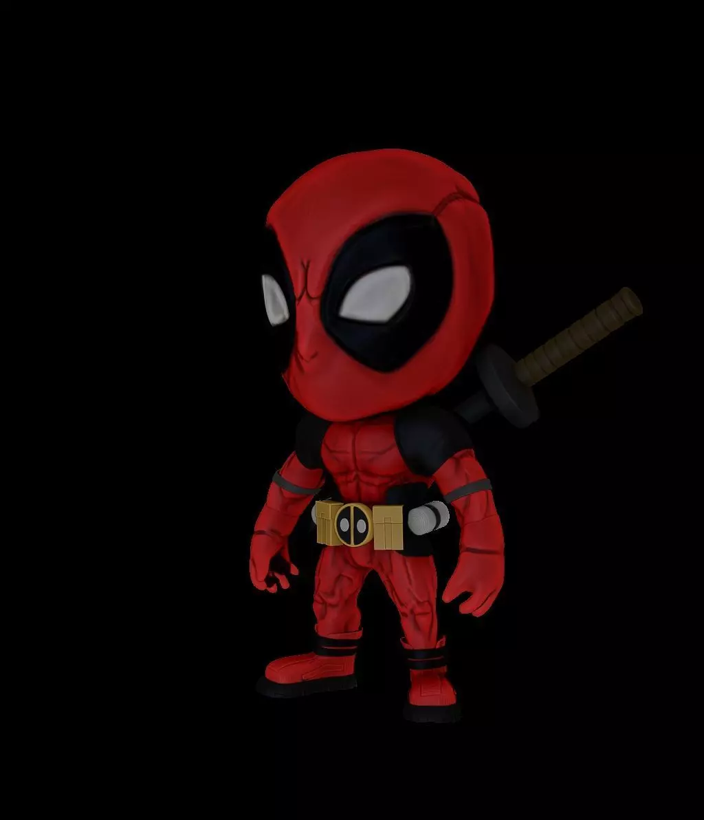 deadpool chibi for printing 3D print model