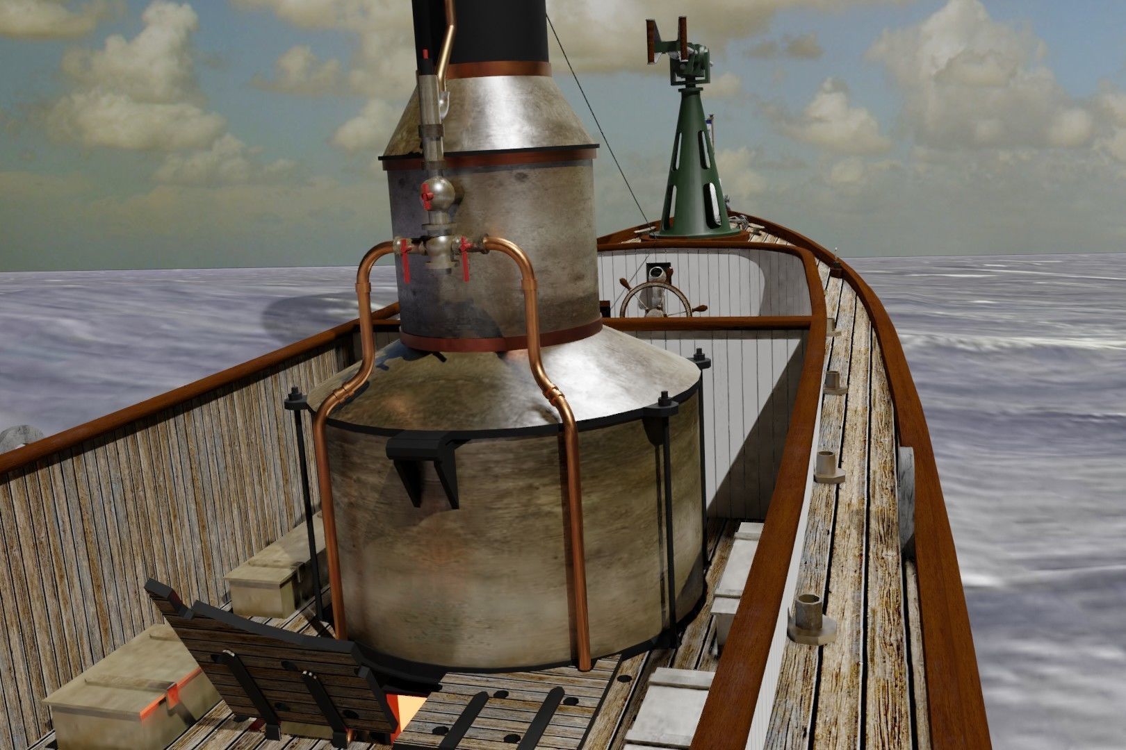 US Navy Steam Cutter 40 ft  ca  1900 3D model_14