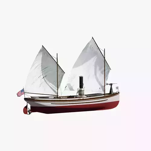 US Navy Steam Cutter 40 ft  ca  1900 3D model