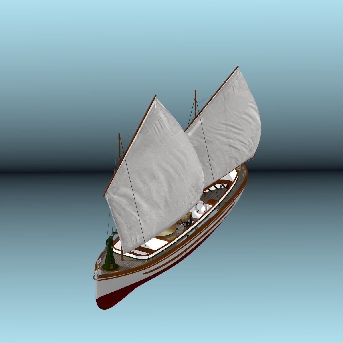 US Navy Steam Cutter 40 ft  ca  1900 3D model_45