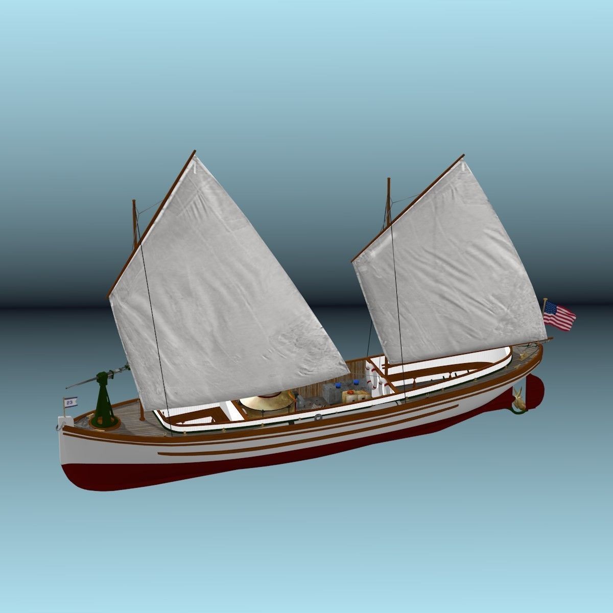US Navy Steam Cutter 40 ft  ca  1900 3D model_49