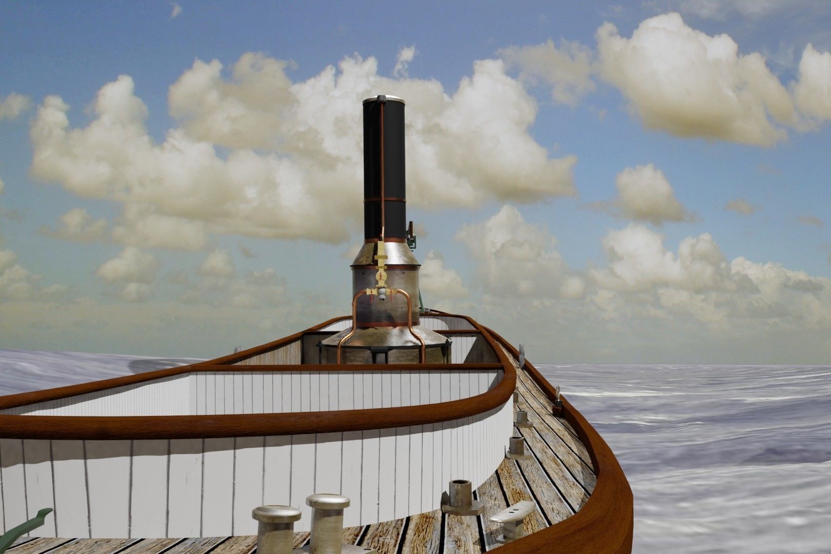 US Navy Steam Cutter 40 ft  ca  1900 3D model_13