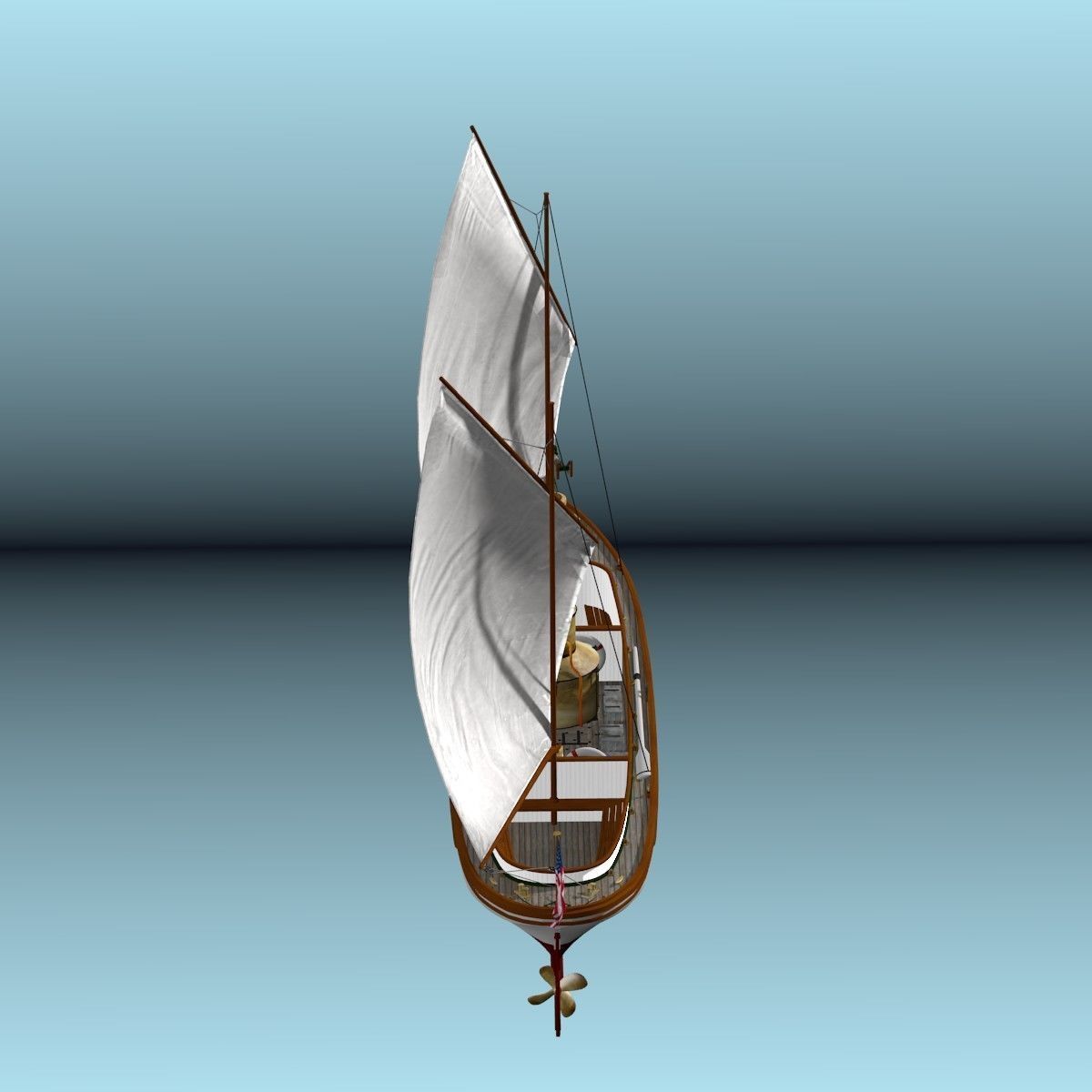 US Navy Steam Cutter 40 ft  ca  1900 3D model_60