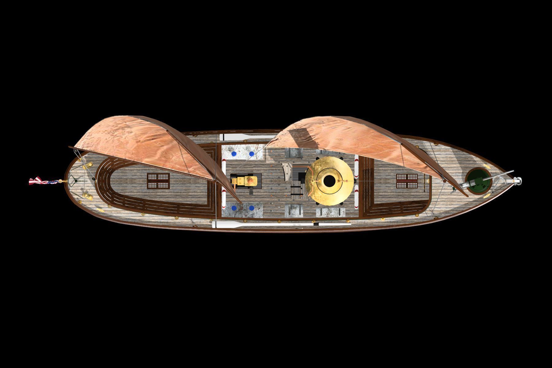 US Navy Steam Cutter 40 ft  ca  1900 3D model_6