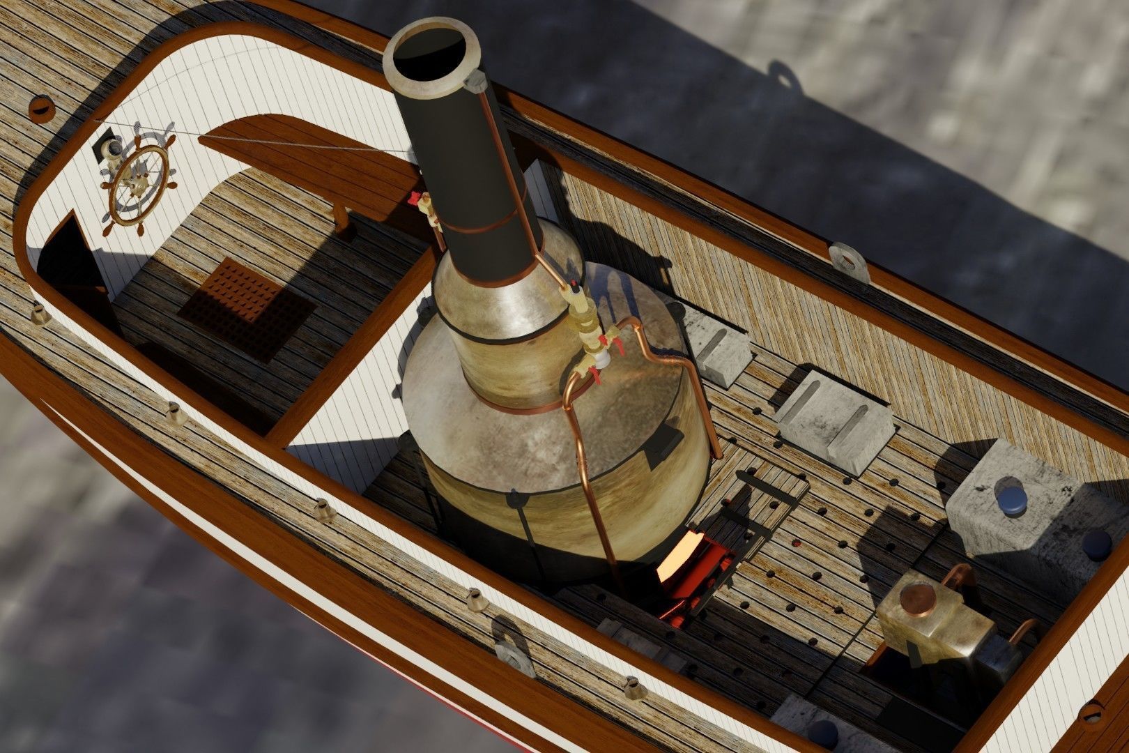 US Navy Steam Cutter 40 ft  ca  1900 3D model_12