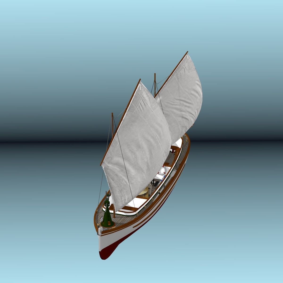 US Navy Steam Cutter 40 ft  ca  1900 3D model_44