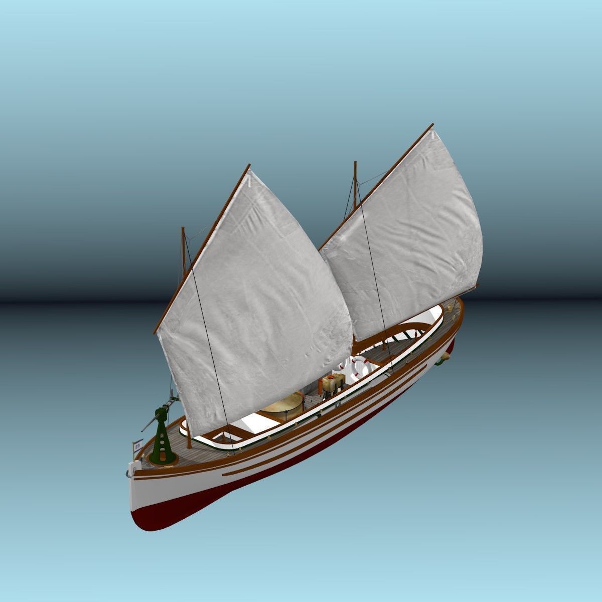 US Navy Steam Cutter 40 ft  ca  1900 3D model_46