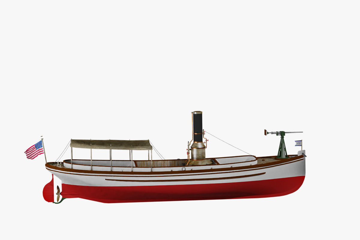 US Navy Steam Cutter 40 ft  ca  1900 3D model_18